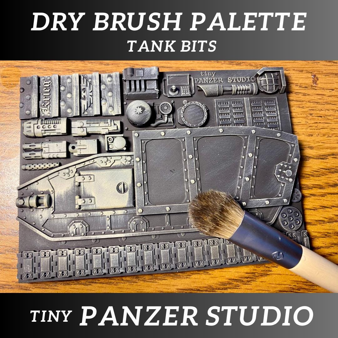 Dry Brush Palette, grimdark tank bits