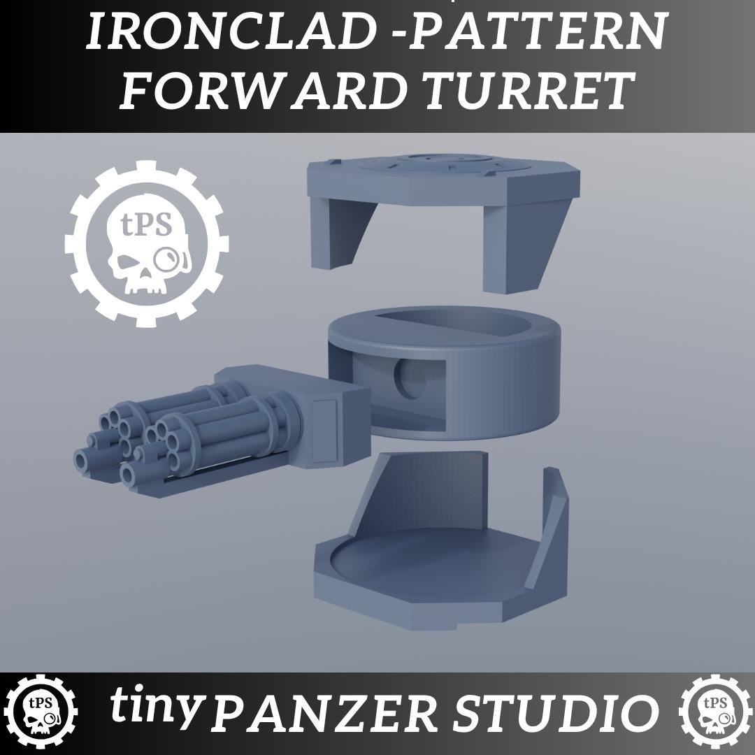 Ironclad Pattern Forward Turret for heavy space transport tank