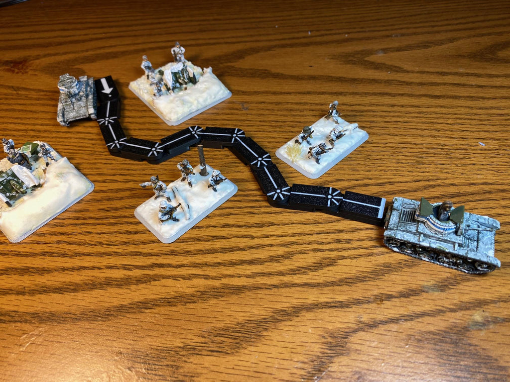 Flexible Magnetic Chain Ruler Set for Wargaming