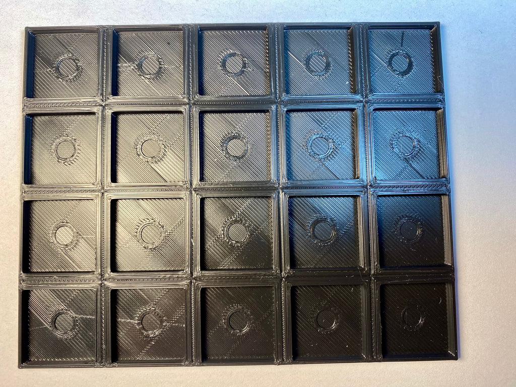 20mm to 25mm square movement tray - magnet ready