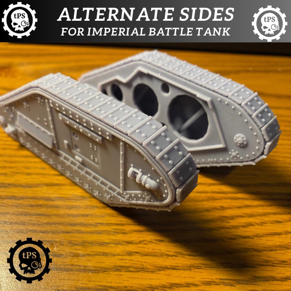 Luna pattern side tracks for sci-fi battle tank conversion