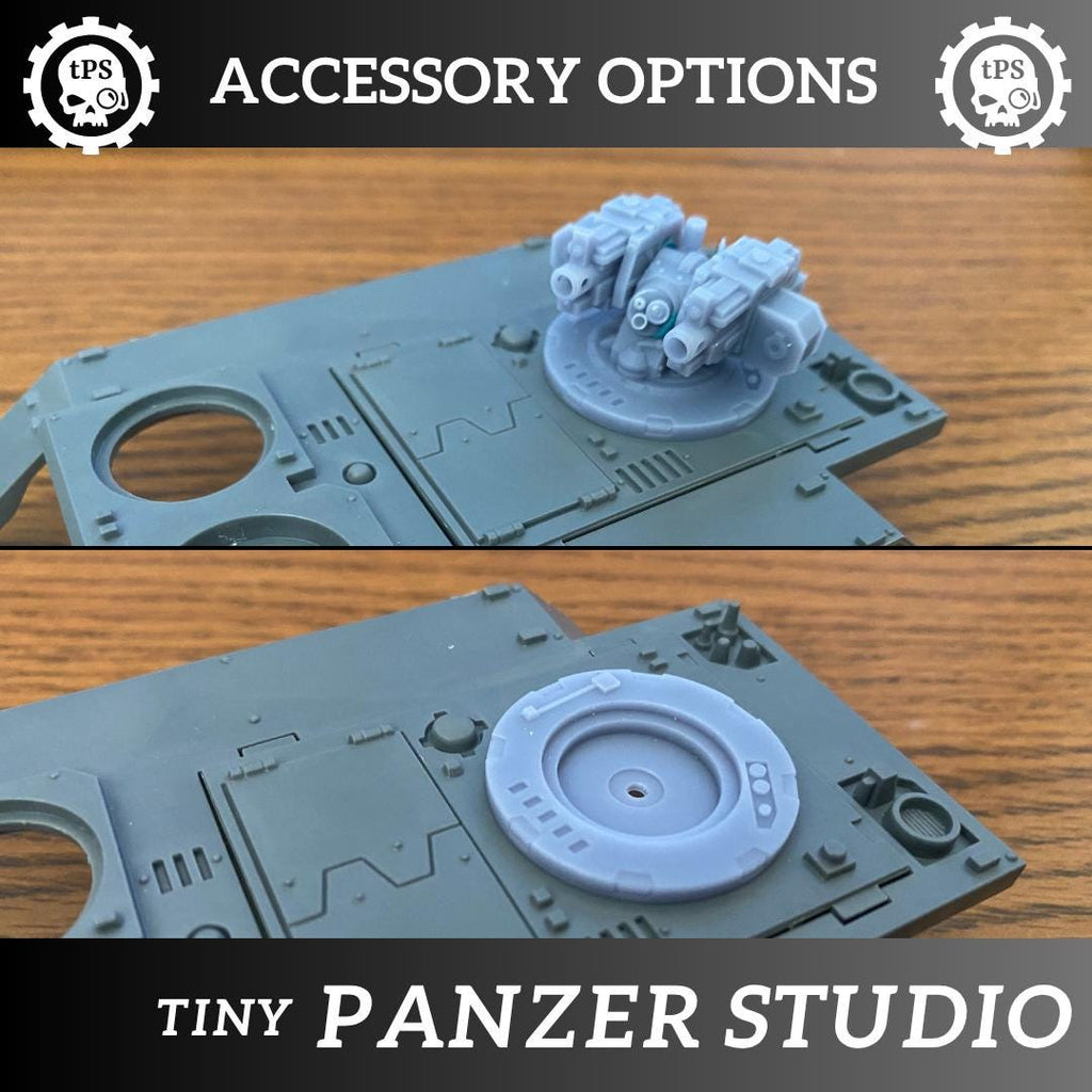 Grimdark Remote Turret for sci-fi armored space transport tank